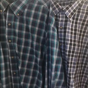 2 Harbor Bay 2XL long sleeve button down shirts